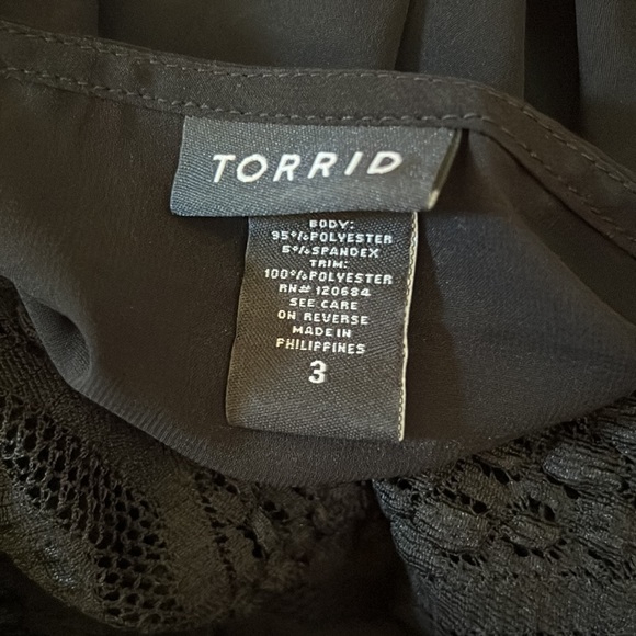 Torrid Sheer Black Blouse - Picture 9 of 10